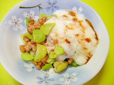 そら豆と長芋の納豆和え